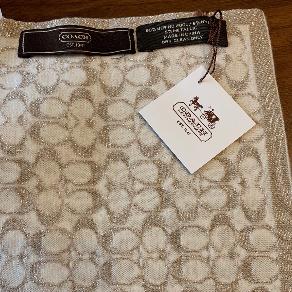 Marino wool Coach scarf